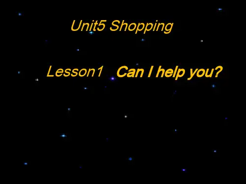 四年级下册英语Unit 5 ShoppingLesson 1 Can I help you鲁科版(五四制)