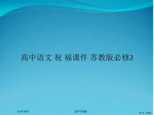 高中语文 祝 福课件 苏教版必修2