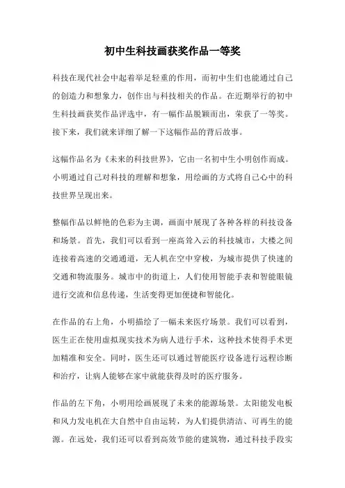 初中生科技画获奖作品一等奖