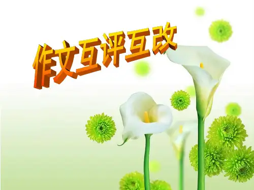 作文批阅——互评互改(共38张PPT)