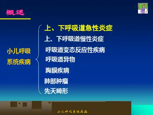 小儿呼吸系统疾病课件-精选文档