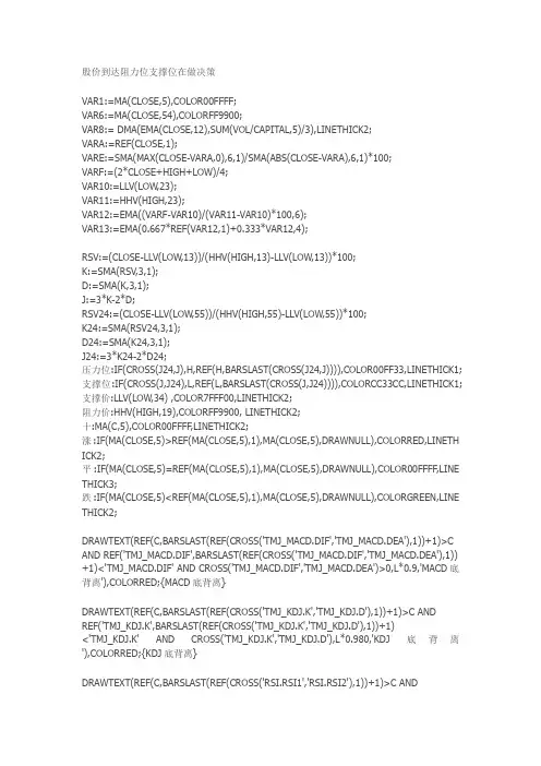 通达信箱体操作主图指标公式