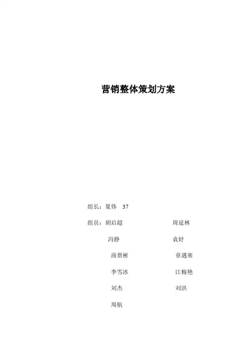 陈麻花食品公司营销整体策划方案