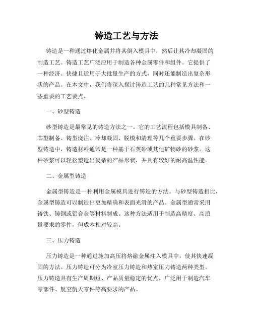 铸造工艺与方法
