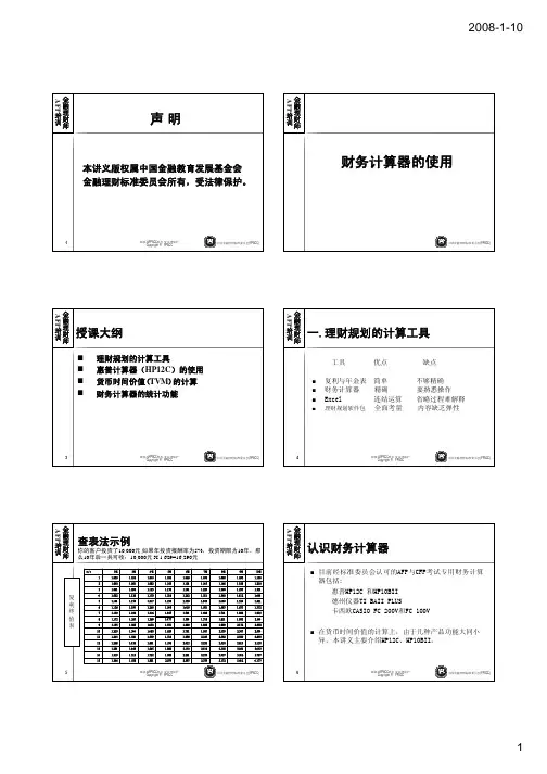 2-AFP财务计算器运用HP