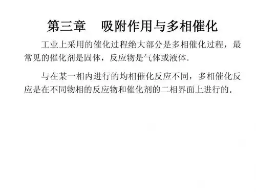 03吸附和多相催化反应动力学