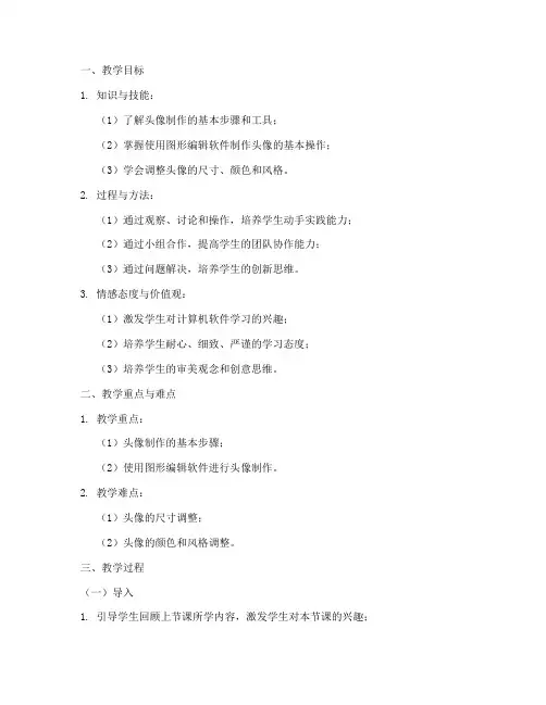 教案设计模板制作头像