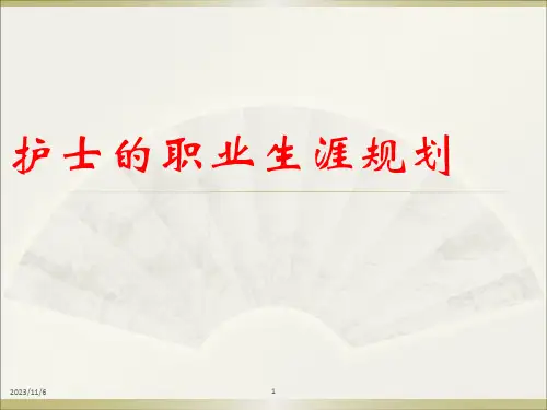 护士的职业生涯规划PPT课件