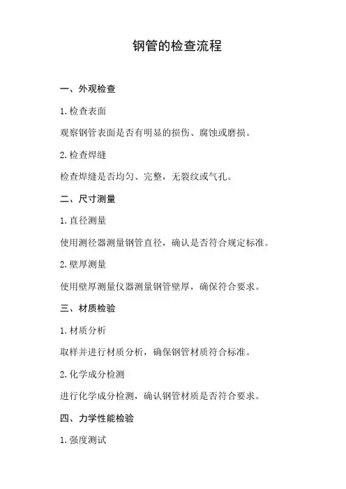 钢管的检查流程