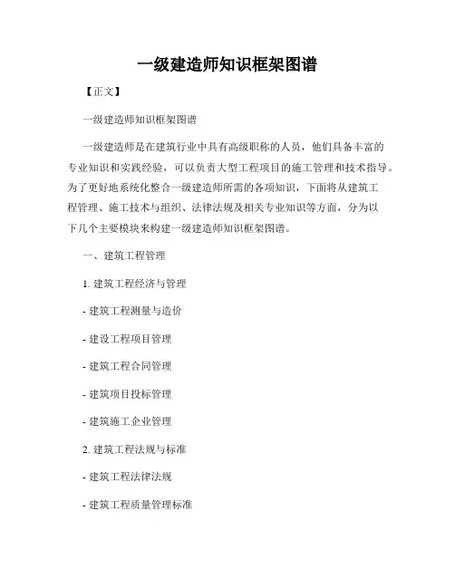 一级建造师知识框架图谱
