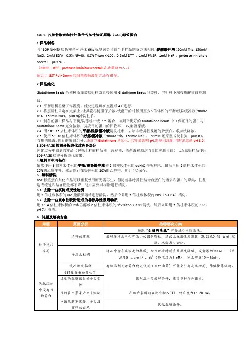 11重组蛋白纯化——可溶性蛋白纯化(GST)
