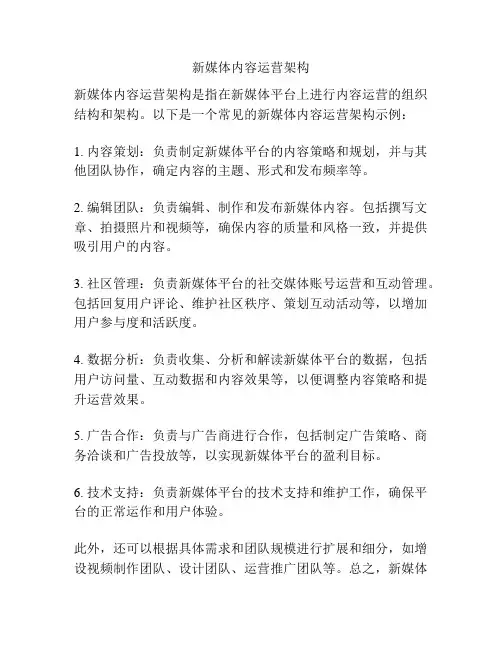 新媒体内容运营架构