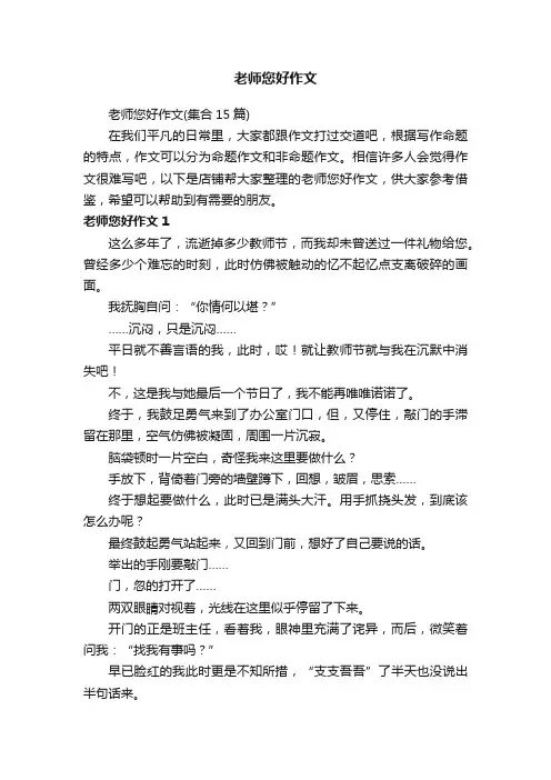 老师您好作文