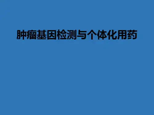 肿瘤基因检测与个体化用药ppt课件