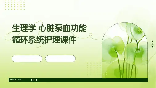 生理学 心脏泵血功能循环系统护理课件
