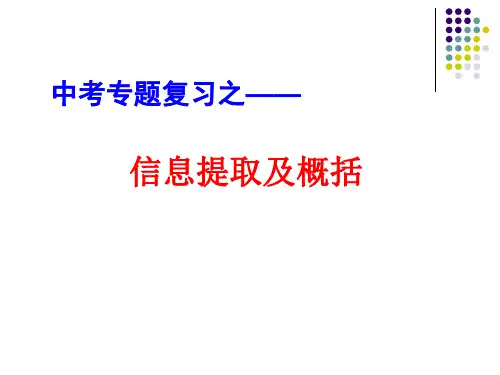 信息提取及概括