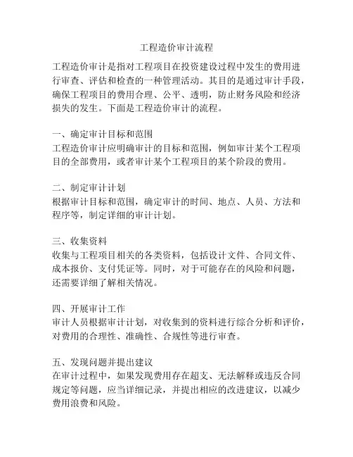 工程造价审计流程