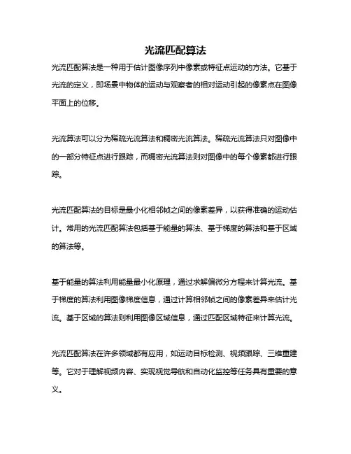 光流匹配算法