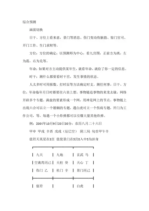 奇门遁甲笔记4
