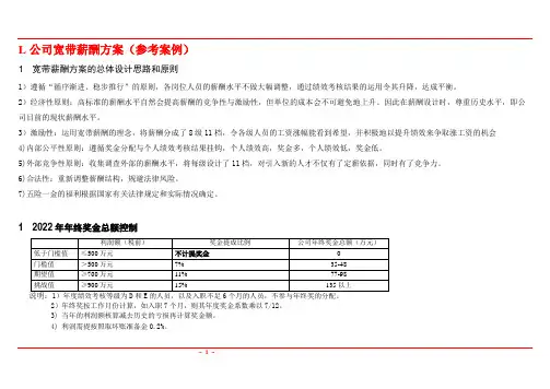 宽带薪酬方案