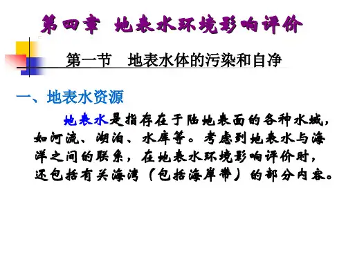 第四章--地表水环境影响评价