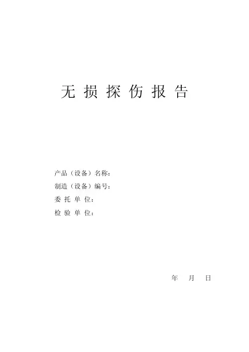 无损探伤报告