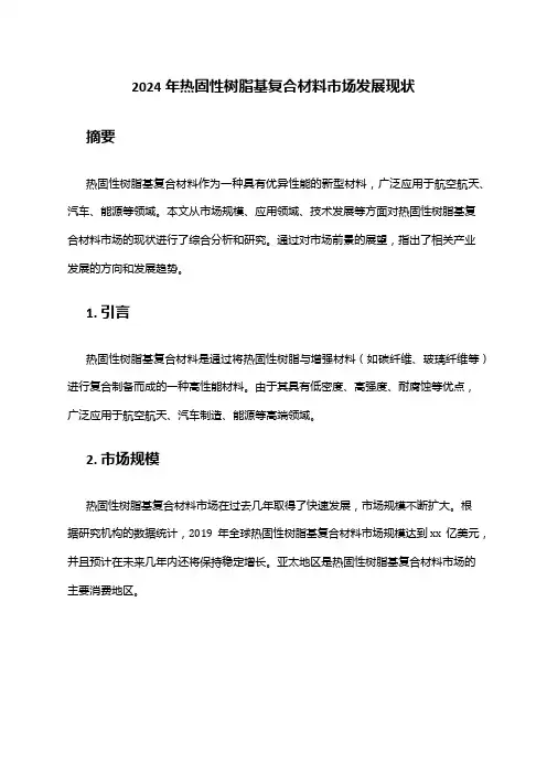2024年热固性树脂基复合材料市场发展现状