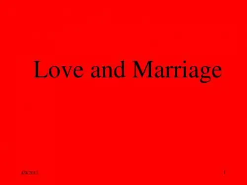 Love and Marriage .1