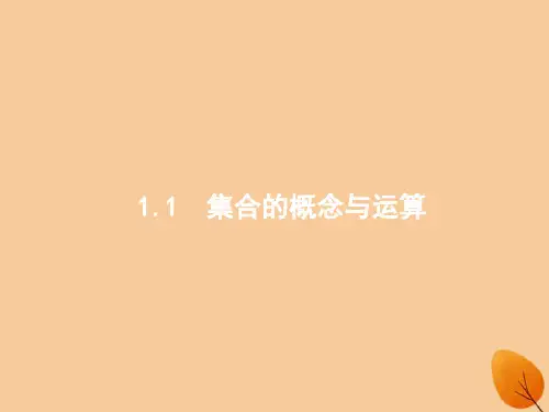 2019高考数学一轮复习-1.1 集合的概念与运算课件 