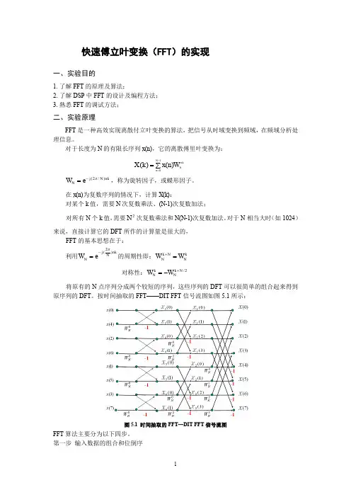 (完整word版)基于DSP的快速傅立叶变换(FFT)的实现(汇编语言)