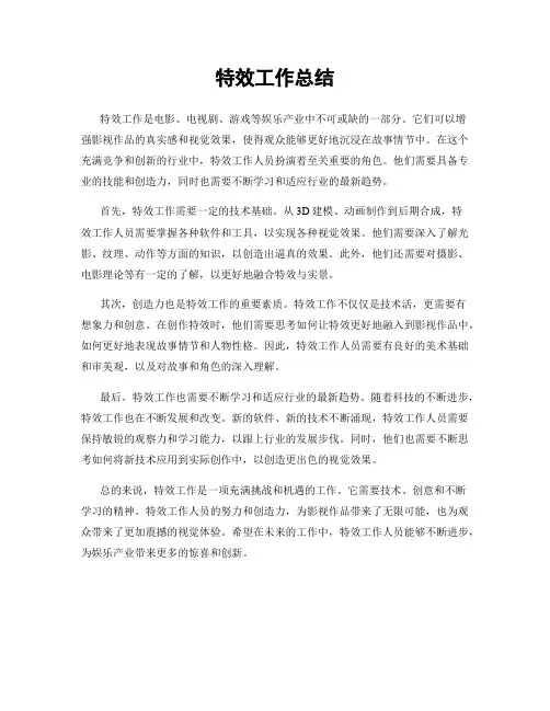 特效工作总结