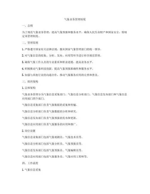 气象业务管理制度