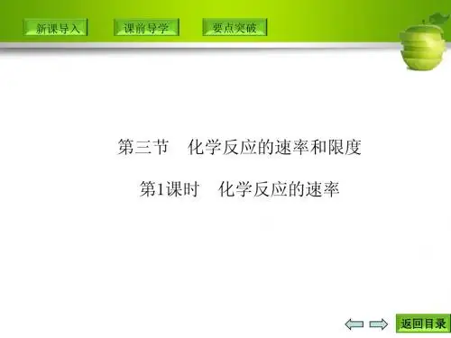 第三节 第1课时 化学反应的速率