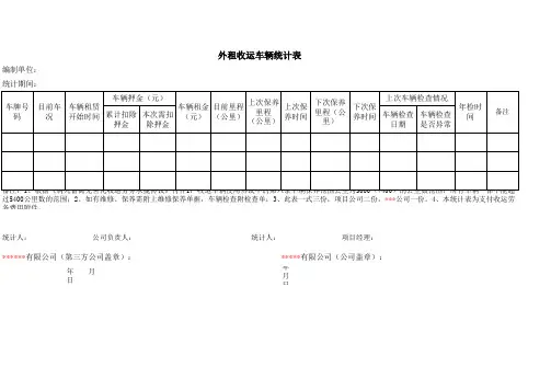外租车辆记录表(2)