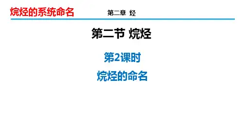 2.1.2烷烃(第2课时-烷烃的命名)-2024-2025学年高中化学选择性必修3教学课件
