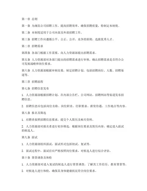 电商公司招聘流程管理制度