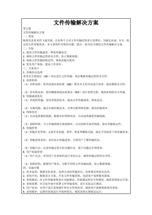 文件传输解决方案