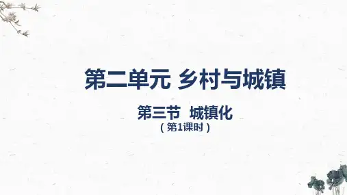 统编鲁教版地理高中必修第二册《第三节 城镇化》多媒体精品ppt课件