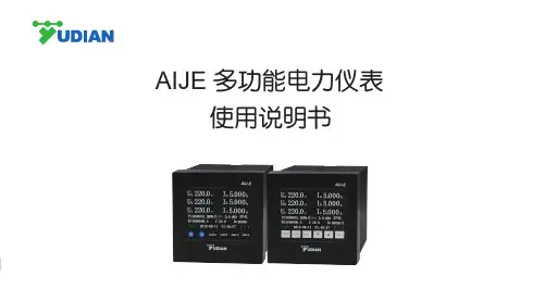 宇电AIJE系列多功能电力仪表 S110-07说明书