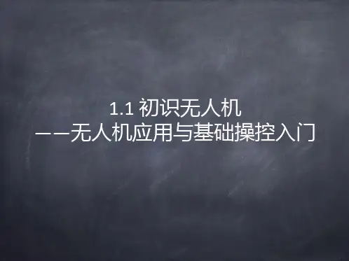 无人机应用与基础操控入门PPT课件