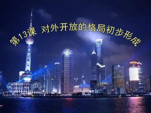 对外开放的格局初步形成