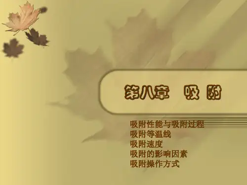 水质工程学——第8章 吸附