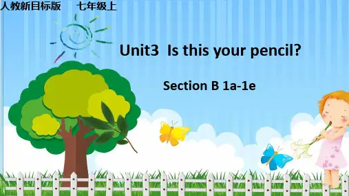 人教新目标七年级上册英语Unit3_SectionB(1a-1e)精品优质公开课课件