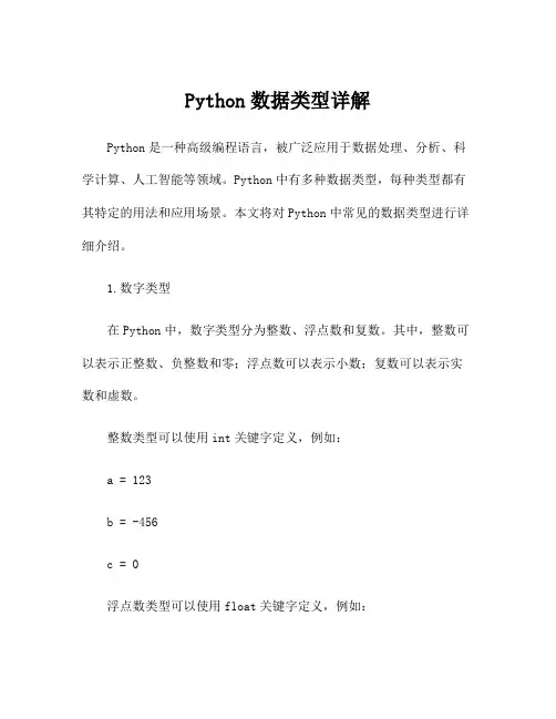 Python数据类型详解