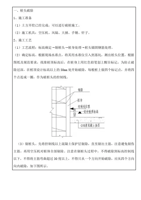 破桩头工程技术交底