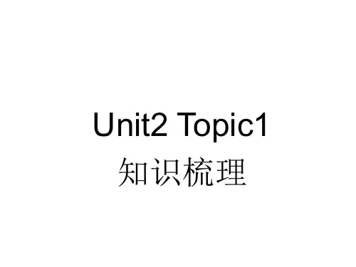 仁爱版七年级上 Unit2Topic1 2知识梳理