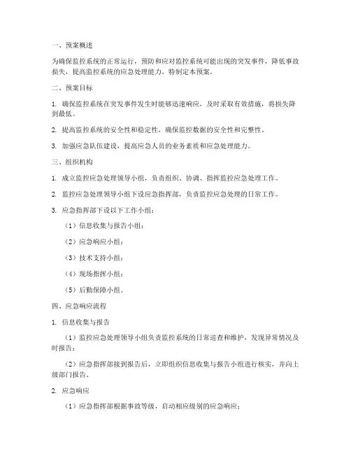 监控应急处理预案
