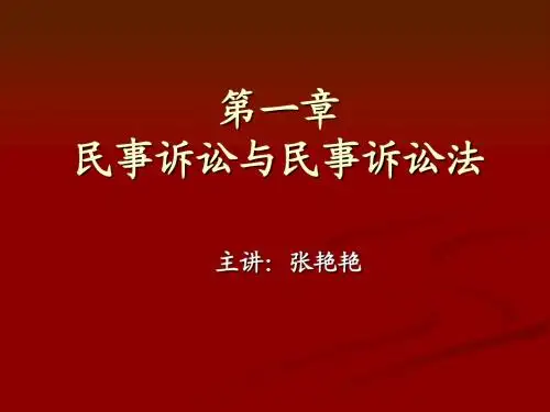 第一章 民事诉讼与民事诉讼法
