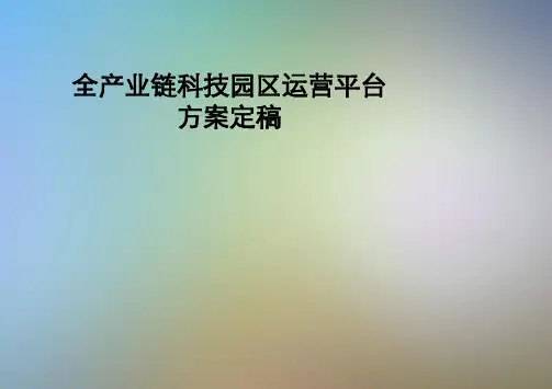 全产业链科技园区运营平台方案定稿