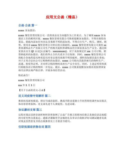 应用文公函(精品)